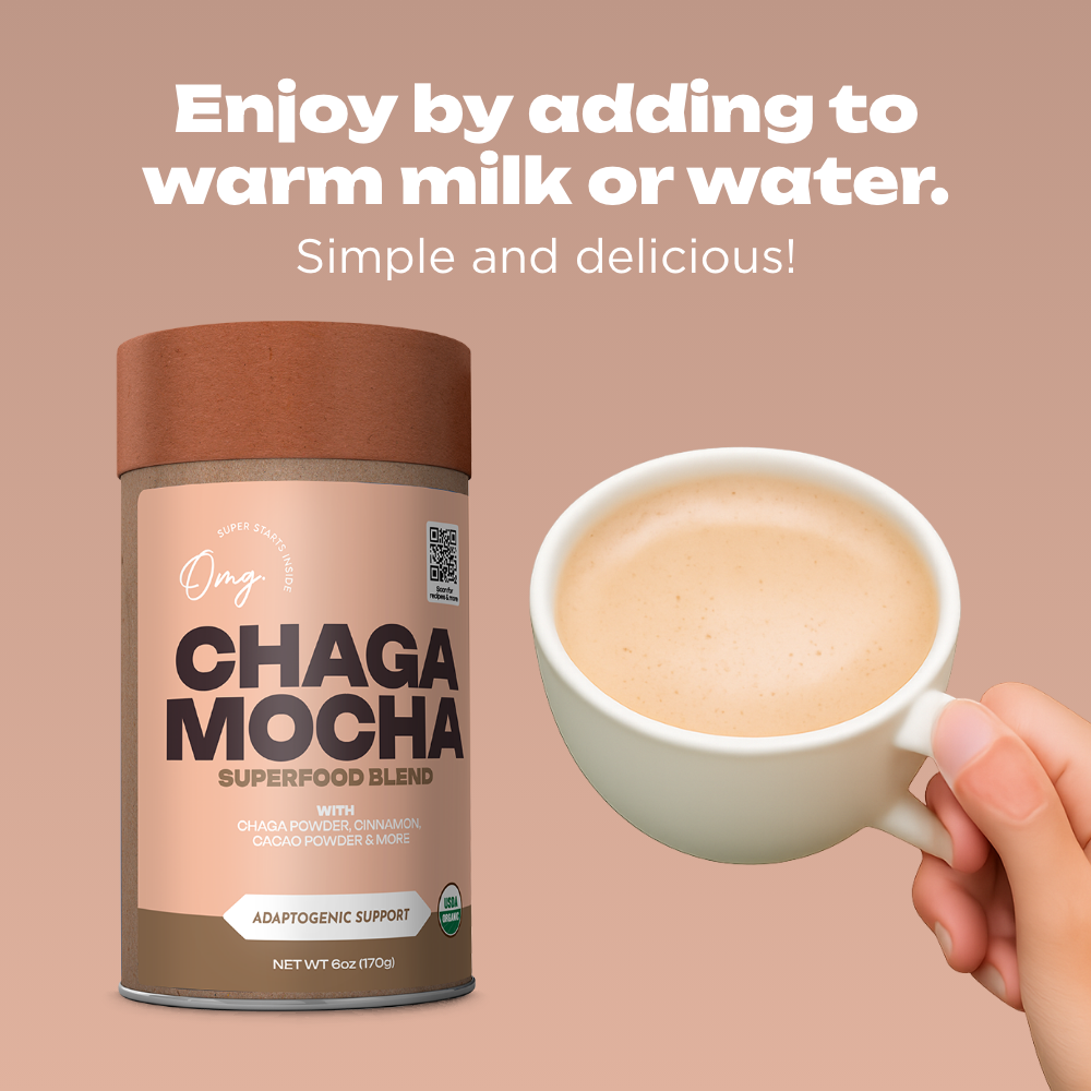 Organic Chaga Mocha Superfood Blend – OMG Superfoods Organic Chaga Mocha Superfood Blend – OMG Superfoods