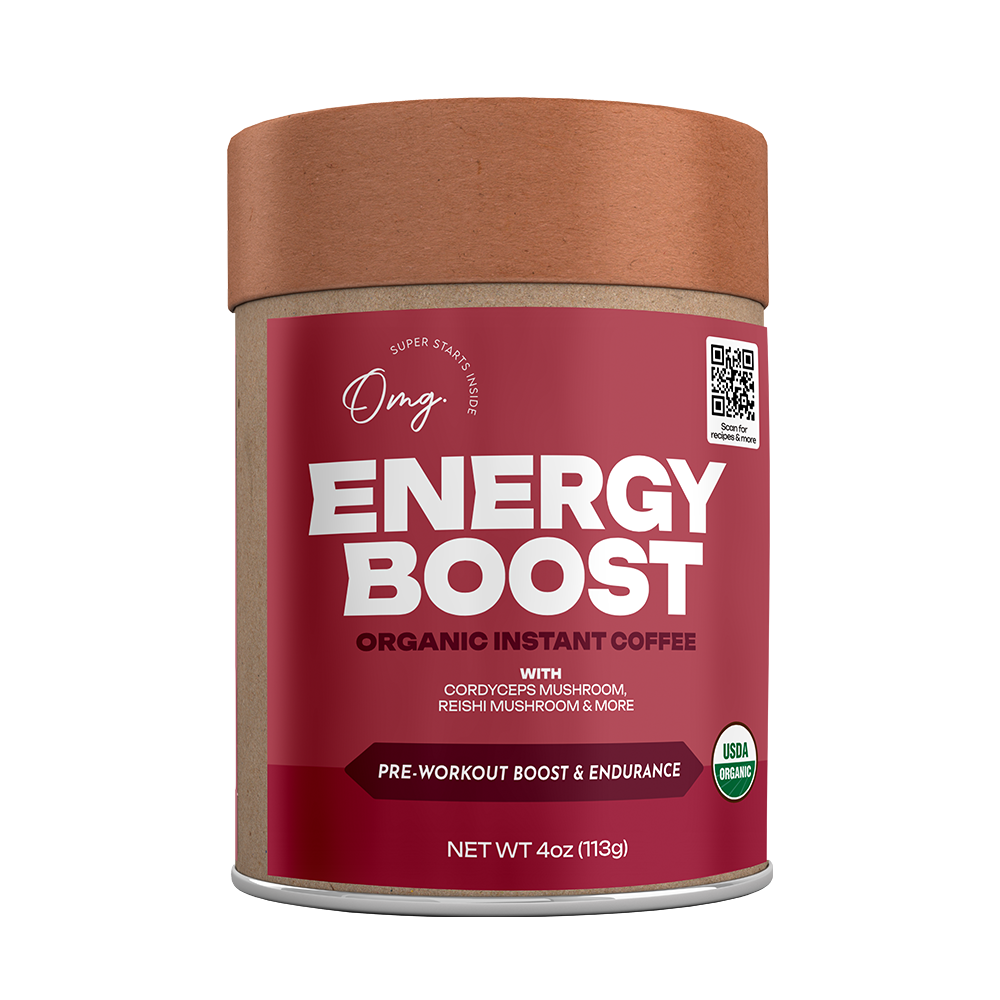 Organic Energy Boost Instant Coffee with Mushrooms